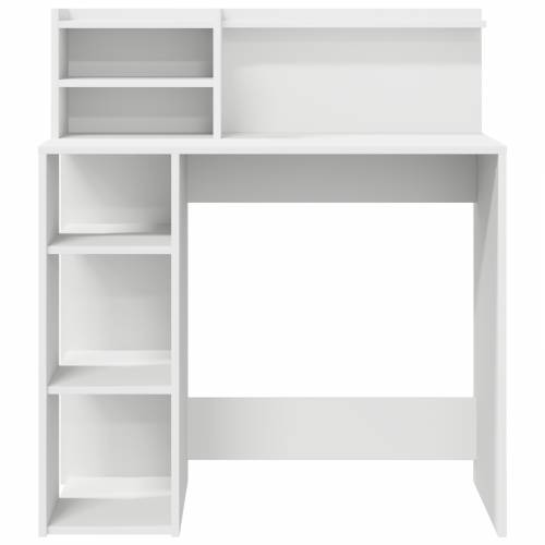 Stol sa skladištenjem Bijeli 90x48x101.5 cm Konstruirano drvo Cijena