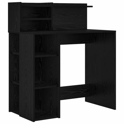 Stol sa skladištenjem crni hrast 90x48x101.5 cm konstruirano drvo Cijena