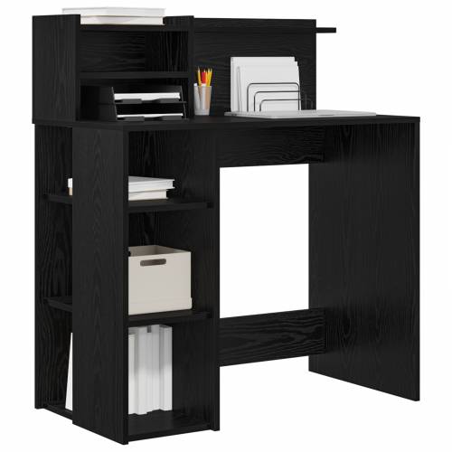 Stol sa skladištenjem crni hrast 90x48x101.5 cm konstruirano drvo Cijena