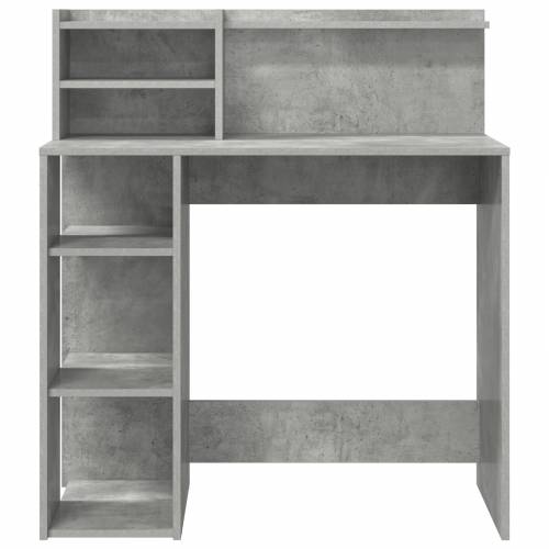 Stol s policom Betonski sivi 90x48x101.5 cm Konstruirano drvo Cijena