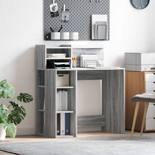 Stol s Policama Siva sonoma 90x48x101.5 cm Konstruirano drvo Cijena
