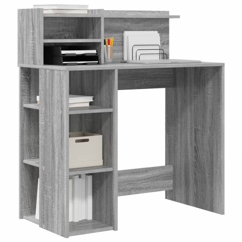 Stol s Policama Siva sonoma 90x48x101.5 cm Konstruirano drvo Cijena