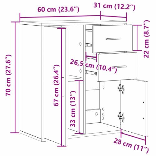Ormarić / Komoda Staro drvo 60 x 31 x 70 cm Konstruirano drvo Cijena