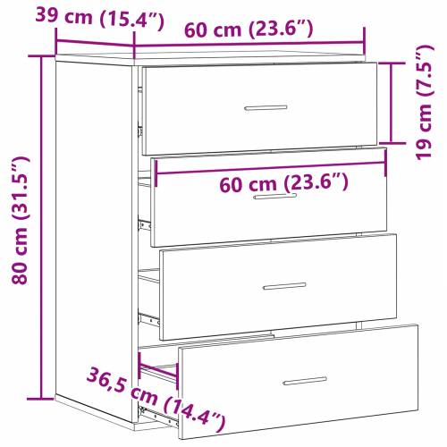 Ormarić / Komoda Staro drvo 60 x 39 x 80 cm Konstruirano drvo Cijena