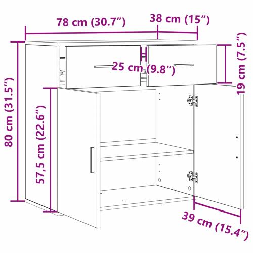 Ormarić / Komoda Staro drvo 79 x 38 x 80 cm Konstruirano drvo Cijena