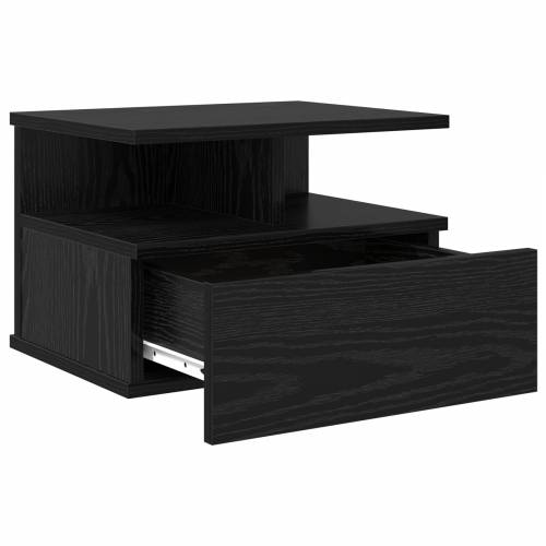 Floating Nightstand Crni hrast 40x31x27 cm Konstruirano drvo Cijena