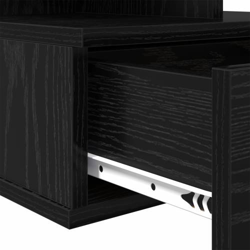 Floating Nightstand Crni hrast 40x31x27 cm Konstruirano drvo Cijena