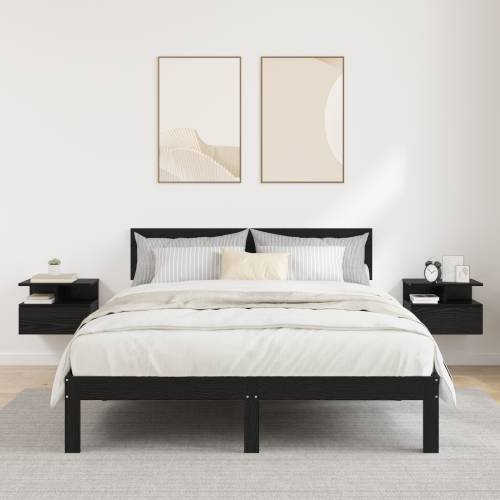 levitanti noćni ormarići 2 komada Crni hrast 40x31x27 cm Inženjersko drvo Cijena