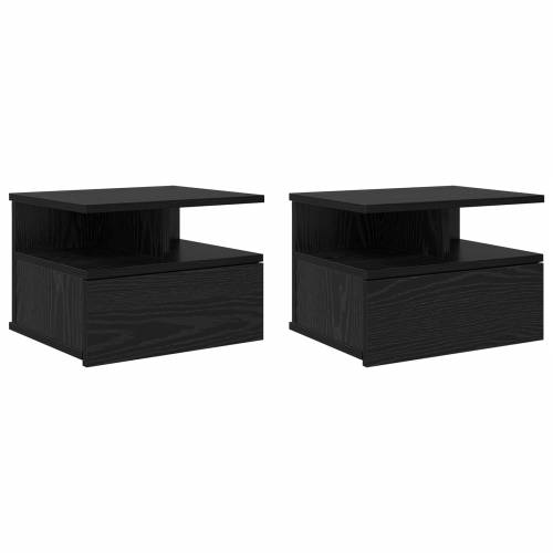 levitanti noćni ormarići 2 komada Crni hrast 40x31x27 cm Inženjersko drvo Cijena