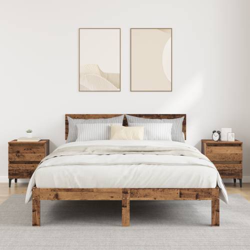 noćni ormarići 2 kom Stari drvo 40x35x50 cm obrađeno drvo Cijena
