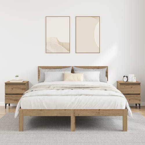 ormarići za krevet 2 kom Hrastovina 40x35x50 cm Konstruirana drvena Cijena