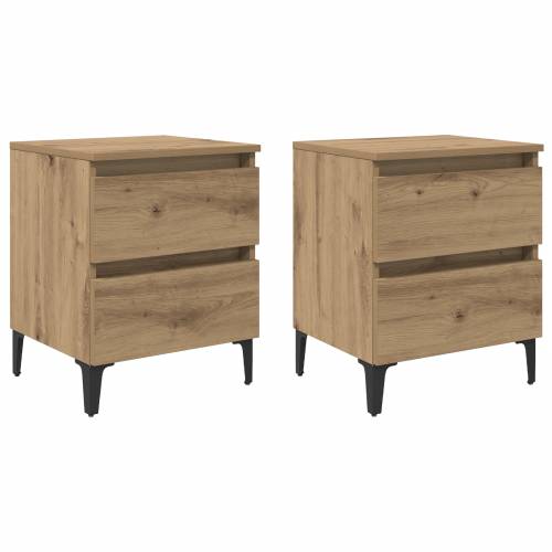 ormarići za krevet 2 kom Hrastovina 40x35x50 cm Konstruirana drvena Cijena