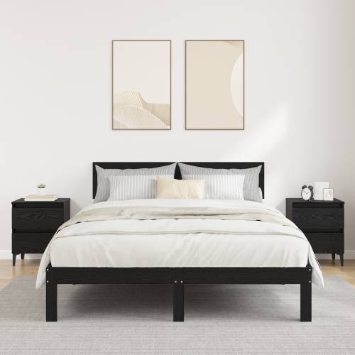 Noćni ormarići 2 kom Crna hrastovina 40x35x50 cm Drvo Cijena