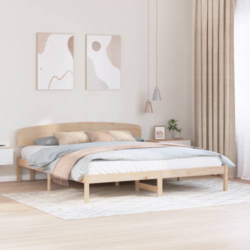 Krevetni Ram s Uzglavljem 180x200 cm Masivna Borovina Cijena