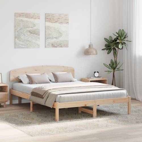 Krevetna konstrukcija s uzglavljem 160x200 cm od masivnog drva borovine Cijena