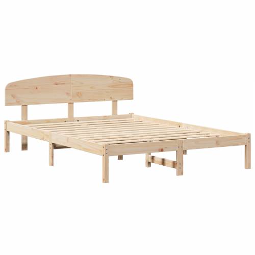 Krevetni okvir s uzglavljem 150x200 cm od punog drveta borovina Cijena