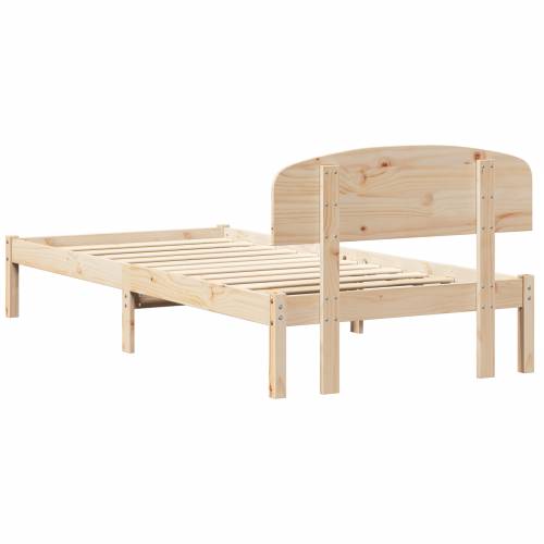 Krevetna konstrukcija s uzglavljem 100x200 cm od masivnog drva borovine Cijena