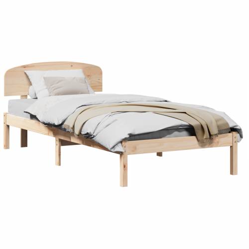 Krevet s uzglavljem 75x190 cm Solidno drvo Bora Cijena