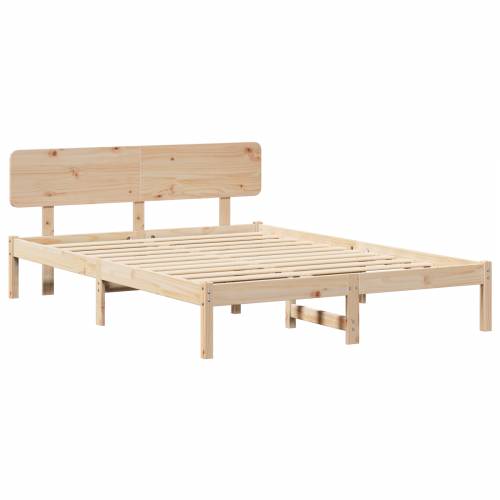 Krevetna konstrukcija s uzglavljem 200x200 cm Čvrsta borovina Cijena