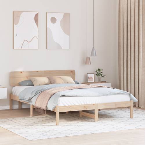 Krevetni okvir s uzglavjem 150x200 cm od masivnog bora Cijena