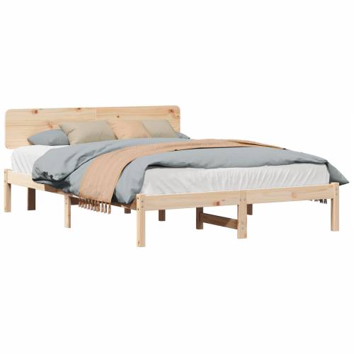Krevetni okvir s uzglavjem 150x200 cm od masivnog bora Cijena