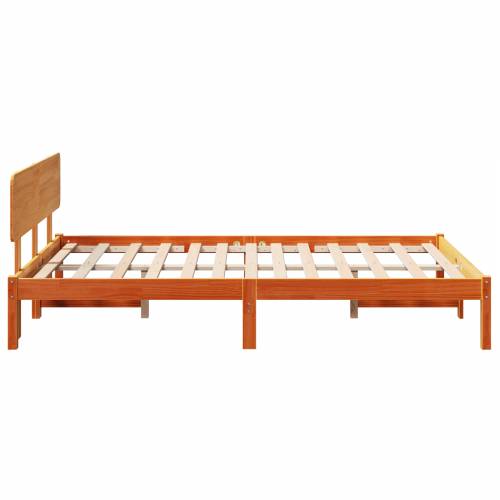 Krevet s uzglavljem Vosak smeđa 120x200 cm Čvrsta borovina Cijena