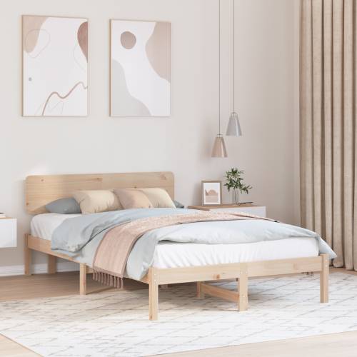 Krevetna konstrukcija s uzglavljem 140x190 cm Jak bor Cijena