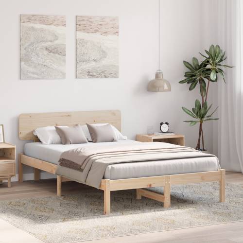 Krevetna konstrukcija s uzglavljem 140x190 cm Jak bor Cijena