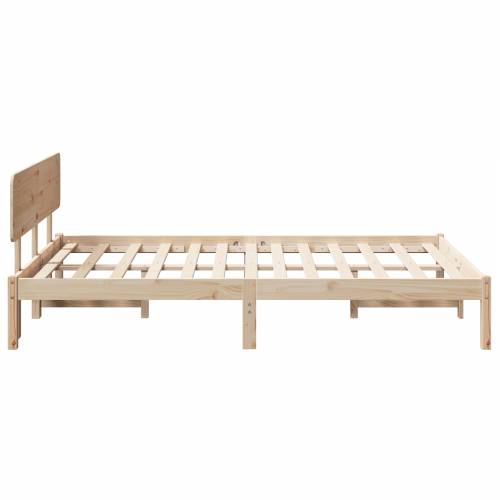 Krevetni okvir s uzglavljem 135x190 cm od masivnog bora Cijena
