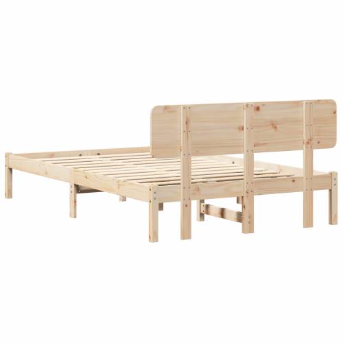 Krevetni okvir s uzglavljem 135x190 cm od masivnog bora Cijena