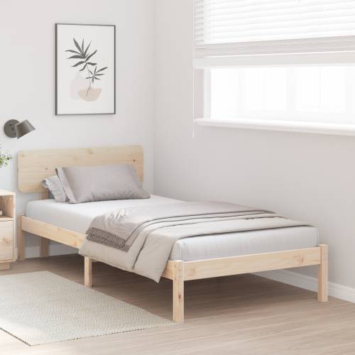 Krevet s uzglavljem 90x200 cm od masivnog borovog drveta Cijena