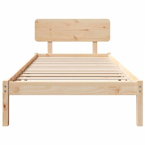 Krevet s uzglavljem 90x200 cm od masivnog borovog drveta Cijena