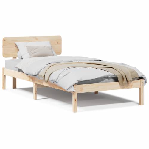 Krevetna konstrukcija s uzglavljem 80x200 cm Čvrsta borovina Cijena