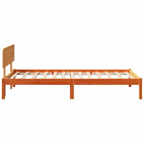 Tamnosmeđi krevet s uzglavljem 80x200 cm Čvrsta borovina Cijena