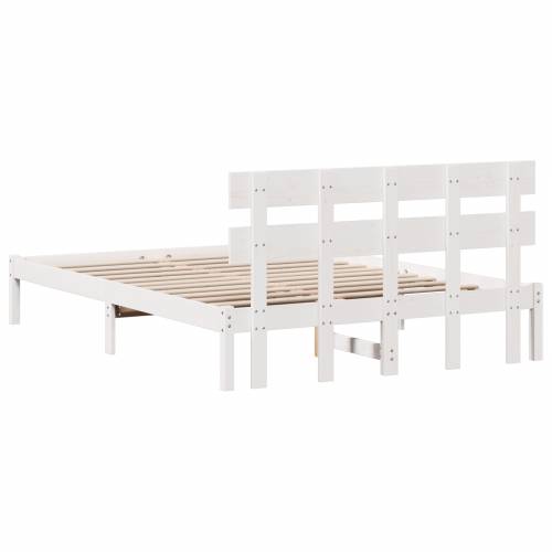 Okvir kreveta s uzglavlje Beli 150x200 cm Masivno drvo bor Cijena