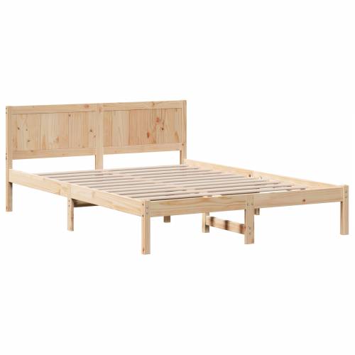 Krevetna konstrukcija od bora Prirodna Tvrd bor 160 x 200 cm Laka Cijena