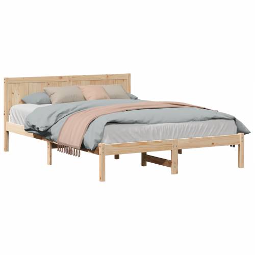 Krevetna konstrukcija od bora Prirodna Tvrd bor 160 x 200 cm Laka Cijena