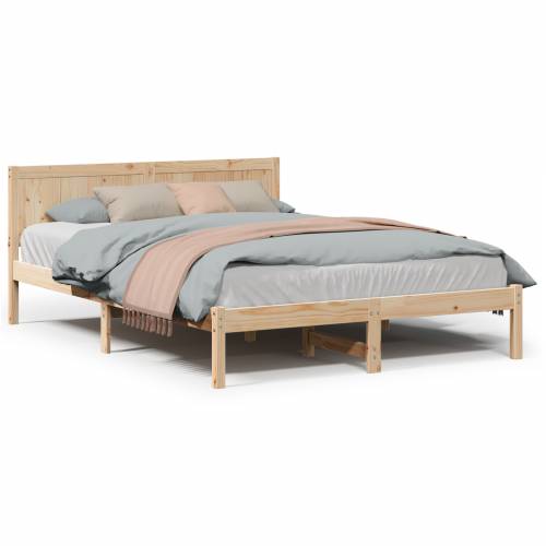 Krevetna konstrukcija od bora Prirodna Tvrd bor 160 x 200 cm Laka Cijena