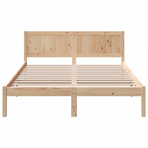 Krevetna konstrukcija od bora Prirodna Tvrd bor 160 x 200 cm Laka Cijena