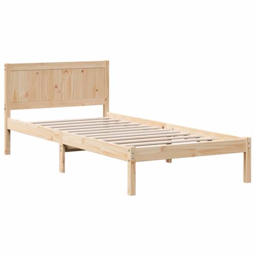 Krevet od borovine Prirodni Masivno drvo 80 x 200 cm Izdržljiv Cijena