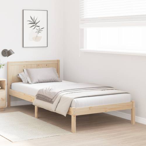 Krevet od borovine Prirodni Masivno drvo 80 x 200 cm Izdržljiv Cijena