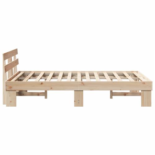 Krevetni okvir s uzHeadboard 120x190 cm od masivnog drva bora Cijena