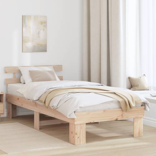 Krevetna konstrukcija s naslonom 80x200 cm Solidno drvo bor Cijena