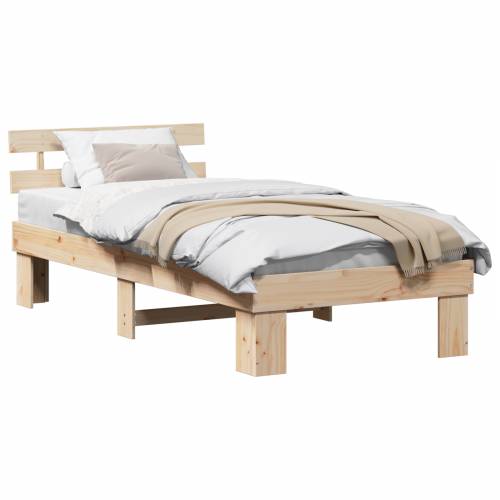 Krevetna konstrukcija s naslonom 80x200 cm Solidno drvo bor Cijena