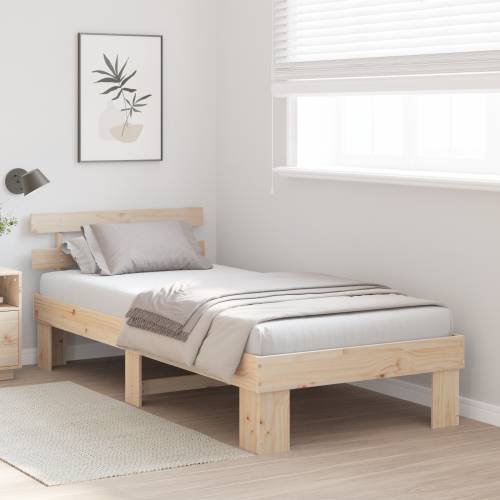 Krevetna konstrukcija s naslonom 80x200 cm Solidno drvo bor Cijena