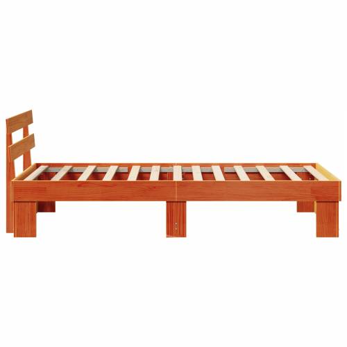 Okvir za Krevet s Uzglavljem Vosak Smeđi 75x190 cm Masivna borovina Cijena