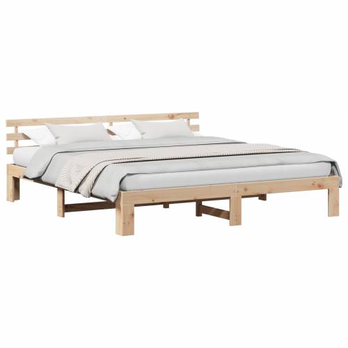 Krevet od borovog drveta Prirodan Čvrsto borovo drvo 200 x 200 cm Cijena