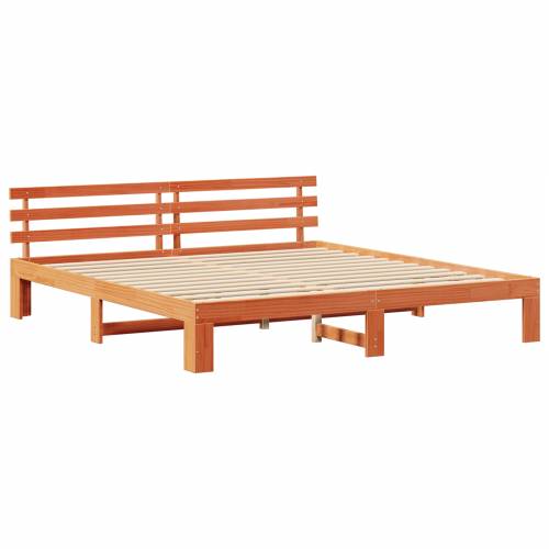 Okvir kreveta od borovine Vosak smeđi Masivno drvo 200 x 200 cm Cijena