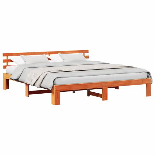 Okvir kreveta od borovine Vosak smeđi Masivno drvo 200 x 200 cm Cijena