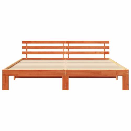 Okvir kreveta od borovine Vosak smeđi Masivno drvo 200 x 200 cm Cijena